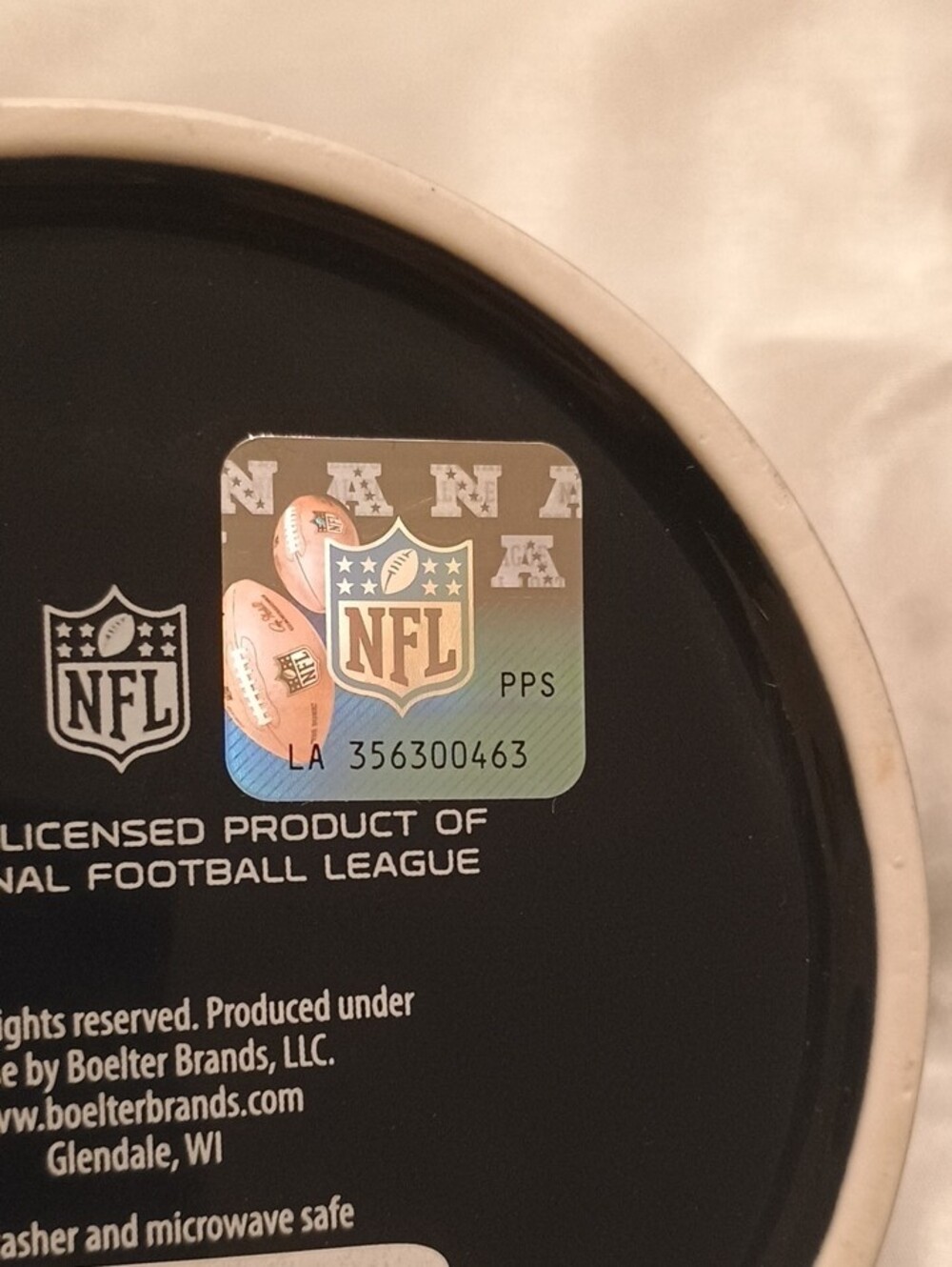 3 Denver Broncos Ceramic Soup Bowls with Handles - Blue and Orange - Picture 6 of 6